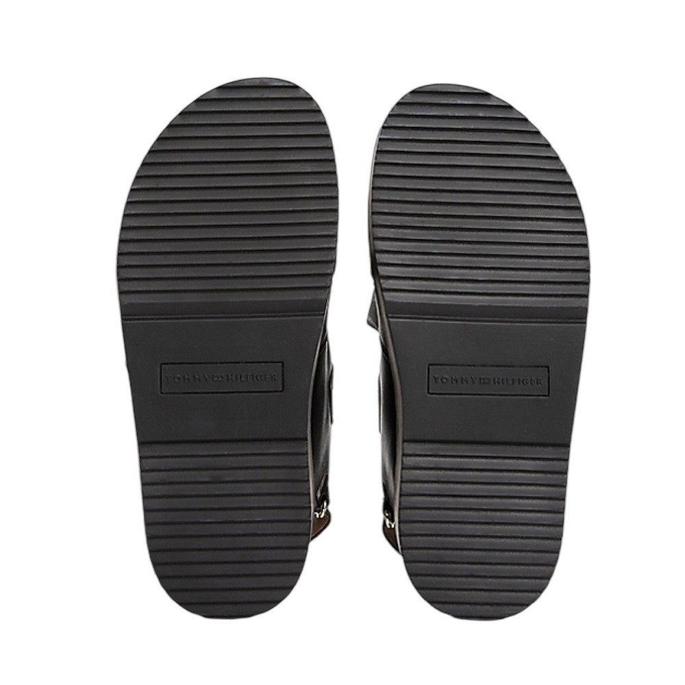 TOMMY HILFIGER</br>Γυναικεία Σανδάλια Μαύρο Δέρμα FW0FW08799-BDS Tommy Hilfiger TOMMY HILFIGER</br>Γυναικεία Σανδάλια Μαύρο Δέρμα FW0FW08799-BDS Tommy Hilfiger