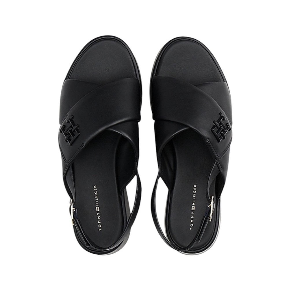 TOMMY HILFIGER</br>Γυναικεία Flatform Σανδάλια Μαύρο Δέρμα FW0FW08808-BDS Tommy Hilfiger TOMMY HILFIGER</br>Γυναικεία Flatform Σανδάλια Μαύρο Δέρμα FW0FW08808-BDS Tommy Hilfiger