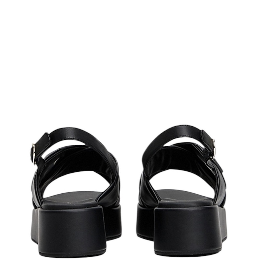 TOMMY HILFIGER</br>Γυναικεία Flatform Σανδάλια Μαύρο Δέρμα FW0FW08808-BDS Tommy Hilfiger TOMMY HILFIGER</br>Γυναικεία Flatform Σανδάλια Μαύρο Δέρμα FW0FW08808-BDS Tommy Hilfiger