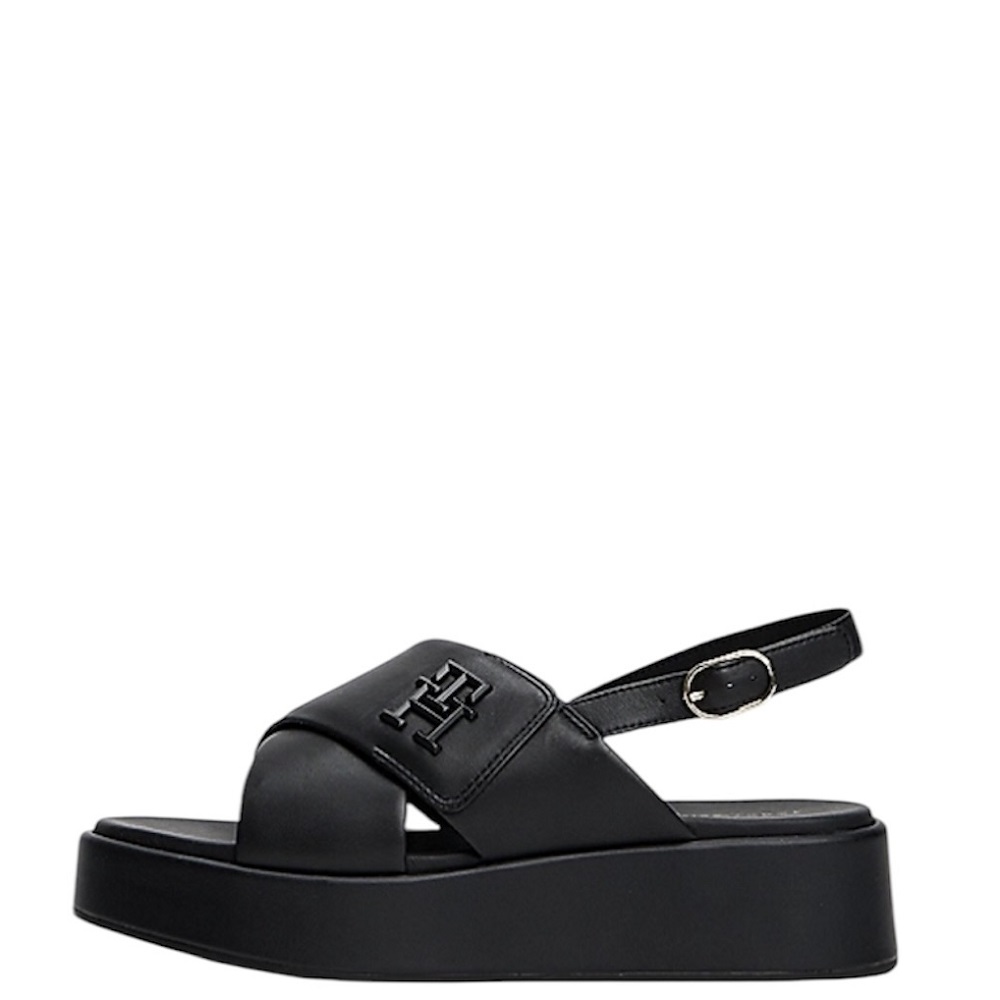 TOMMY HILFIGER</br>Γυναικεία Flatform Σανδάλια Μαύρο Δέρμα FW0FW08808-BDS Tommy Hilfiger TOMMY HILFIGER</br>Γυναικεία Flatform Σανδάλια Μαύρο Δέρμα FW0FW08808-BDS Tommy Hilfiger