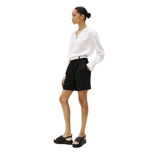 Tommy Hilfiger FW0FW08808-BDS Γυναικεία Flatform Σανδάλια Μαύρο Δέρμα