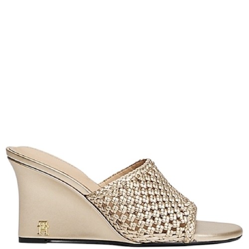 Tommy Hilfiger FW0FW08812-0HS Γυναικεία Mules Χρυσό Δέρμα