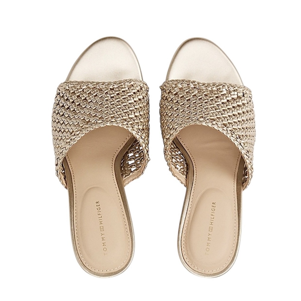 TOMMY HILFIGER</br>Γυναικεία Mules Χρυσό Δέρμα FW0FW08812-0HS Tommy Hilfiger TOMMY HILFIGER</br>Γυναικεία Mules Χρυσό Δέρμα FW0FW08812-0HS Tommy Hilfiger