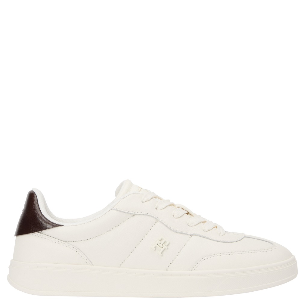 TOMMY HILFIGER</br>Tommy Hilfiger FW0FW08823-YBH Γυναικεία Sneakers Λευκό Δέρμα Th Heritage Shiny TOMMY HILFIGER</br>Tommy Hilfiger FW0FW08823-YBH Γυναικεία Sneakers Λευκό Δέρμα Th Heritage Shiny