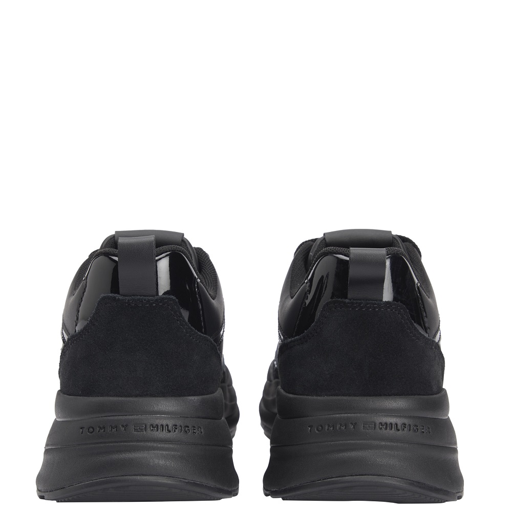 TOMMY HILFIGER</br>Tommy Hilfiger FW0FW08840-BDS Γυναικεία Sneakers Μαύρο Δέρμα Th Chunky Runner Patent TOMMY HILFIGER</br>Tommy Hilfiger FW0FW08840-BDS Γυναικεία Sneakers Μαύρο Δέρμα Th Chunky Runner Patent