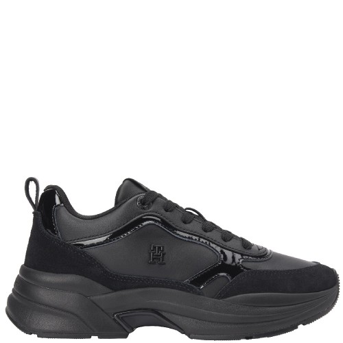 Tommy Hilfiger FW0FW08840-BDS Γυναικεία Sneakers Μαύρο Δέρμα Th Chunky Runner Patent Tommy Hilfiger FW0FW08840-BDS Γυναικεία Sneakers Μαύρο Δέρμα Th Chunky Runner Patent