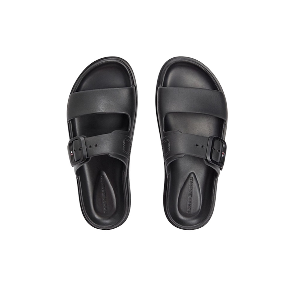 TOMMY HILFIGER</br>Tommy Hilfiger FW0FW08953-BDS Γυναικεία Σανδάλια Th Light Double Strap Sandal Μαύρο