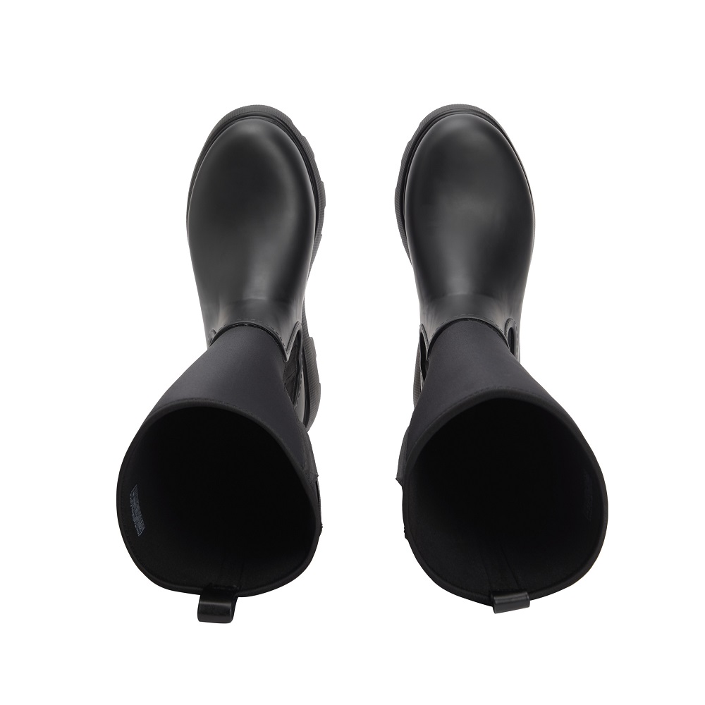 TOMMY HILFIGER</br>Tommy Hilfiger FW0FW08973-BDS Γυναικείες Γαλότσες Μαύρο Flag Long Rainboot Warm TOMMY HILFIGER</br>Tommy Hilfiger FW0FW08973-BDS Γυναικείες Γαλότσες Μαύρο Flag Long Rainboot Warm