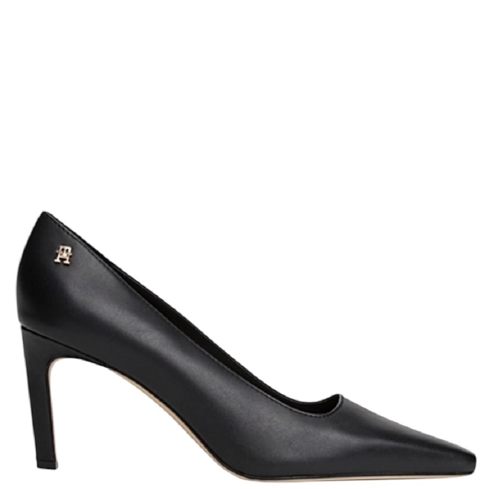 TOMMY HILFIGER</br>Γυναικείες Γόβες Μαύρο Leather Th Monogram Stilletto Heels FW0FW08993-BDS Tommy Hilfiger TOMMY HILFIGER</br>Γυναικείες Γόβες Μαύρο Leather Th Monogram Stilletto Heels FW0FW08993-BDS Tommy Hilfiger