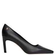 Tommy Hilfiger FW0FW08993-BDS Γυναικείες Γόβες Μαύρο Leather Th Monogram Stilletto Heels 