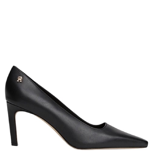 Tommy Hilfiger FW0FW08993-BDS Γυναικείες Γόβες Μαύρο Leather Th Monogram Stilletto Heels  Tommy Hilfiger FW0FW08993-BDS Γυναικείες Γόβες Μαύρο Leather Th Monogram Stilletto Heels