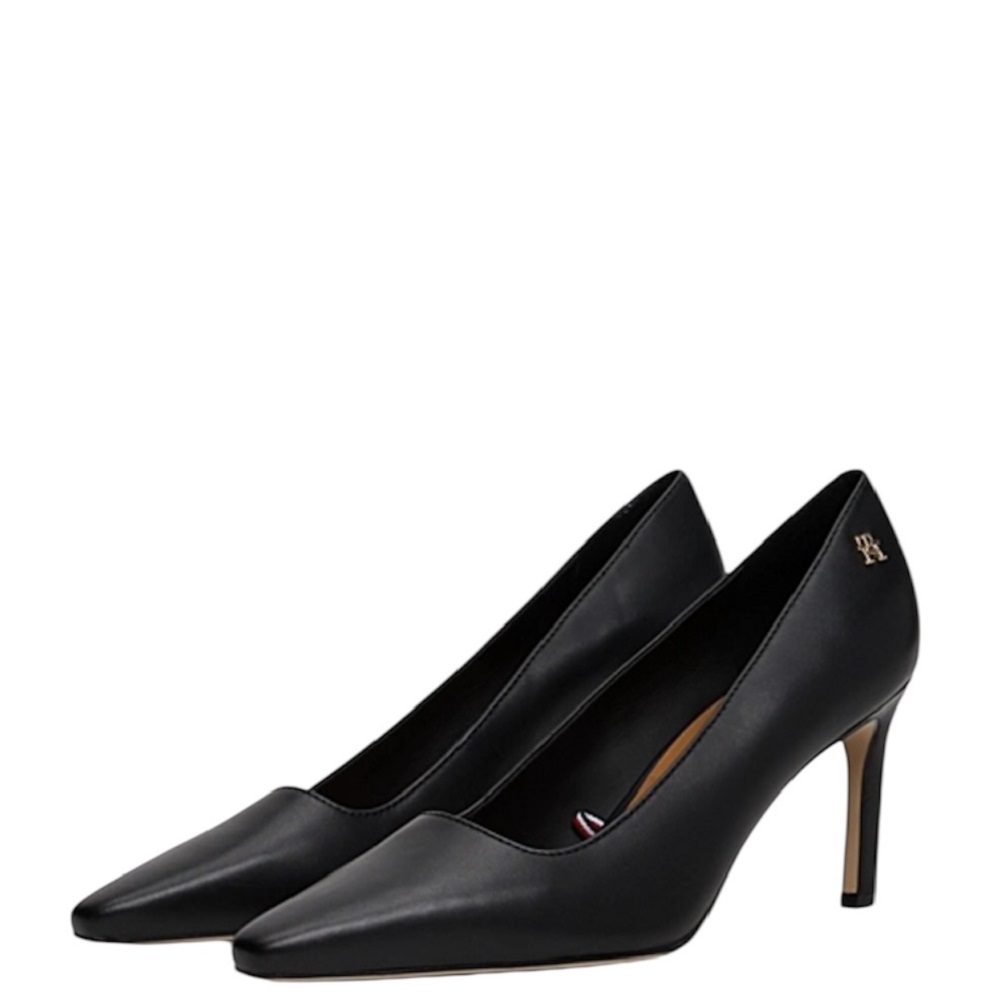 TOMMY HILFIGER</br>Γυναικείες Γόβες Μαύρο Leather Th Monogram Stilletto Heels FW0FW08993-BDS Tommy Hilfiger TOMMY HILFIGER</br>Γυναικείες Γόβες Μαύρο Leather Th Monogram Stilletto Heels FW0FW08993-BDS Tommy Hilfiger