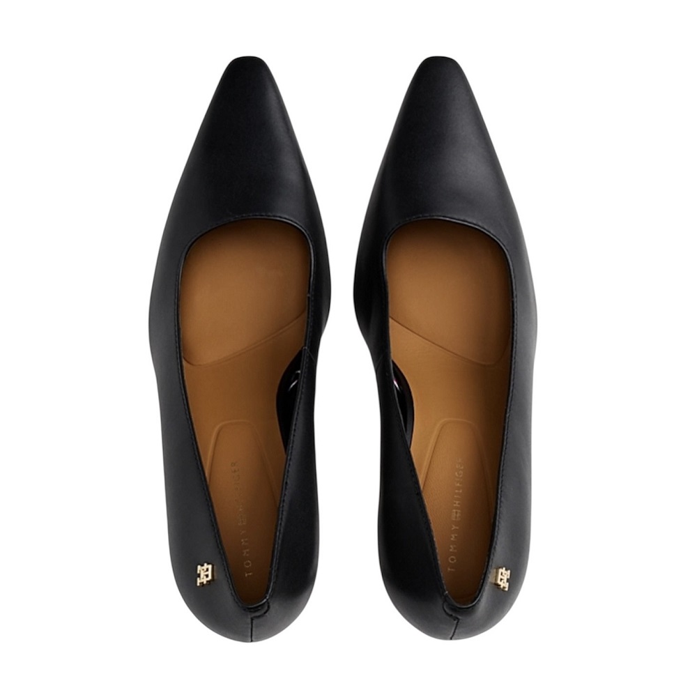 TOMMY HILFIGER</br>Γυναικείες Γόβες Μαύρο Leather Th Monogram Stilletto Heels FW0FW08993-BDS Tommy Hilfiger TOMMY HILFIGER</br>Γυναικείες Γόβες Μαύρο Leather Th Monogram Stilletto Heels FW0FW08993-BDS Tommy Hilfiger