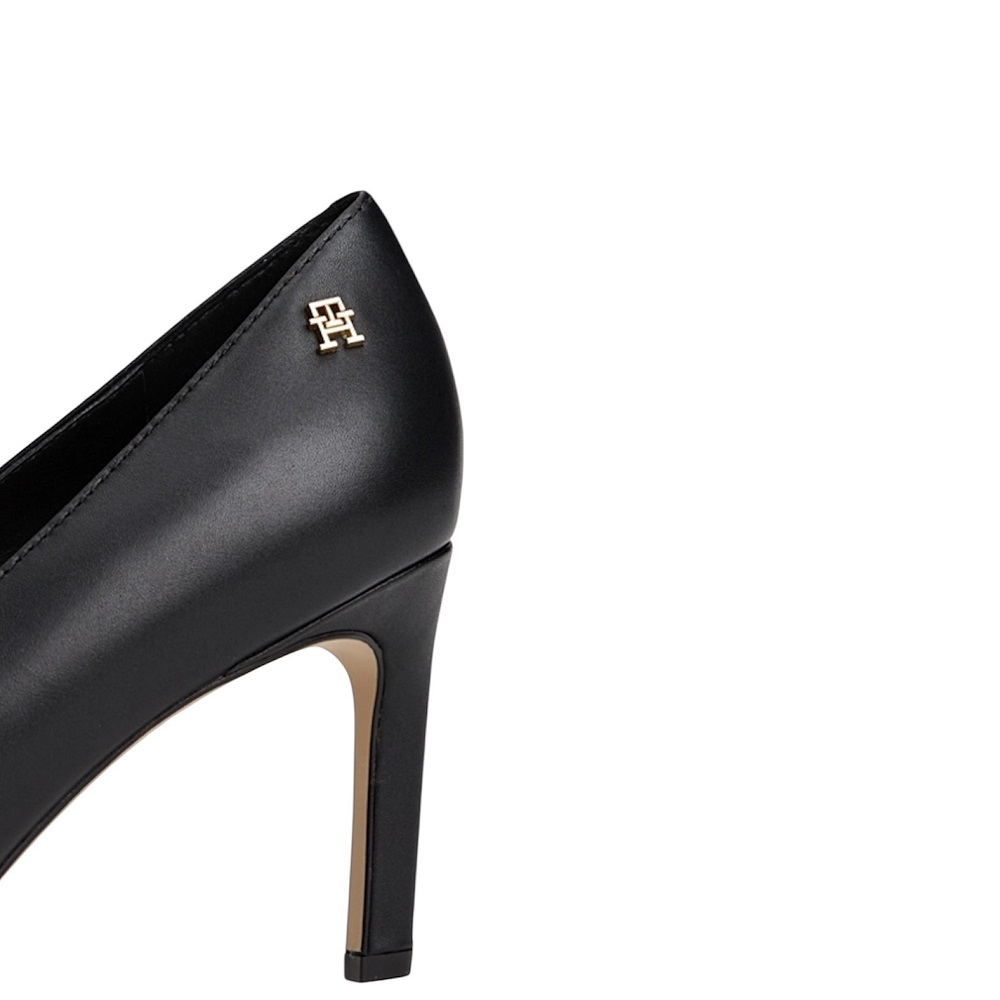 TOMMY HILFIGER</br>Γυναικείες Γόβες Μαύρο Leather Th Monogram Stilletto Heels FW0FW08993-BDS Tommy Hilfiger TOMMY HILFIGER</br>Γυναικείες Γόβες Μαύρο Leather Th Monogram Stilletto Heels FW0FW08993-BDS Tommy Hilfiger