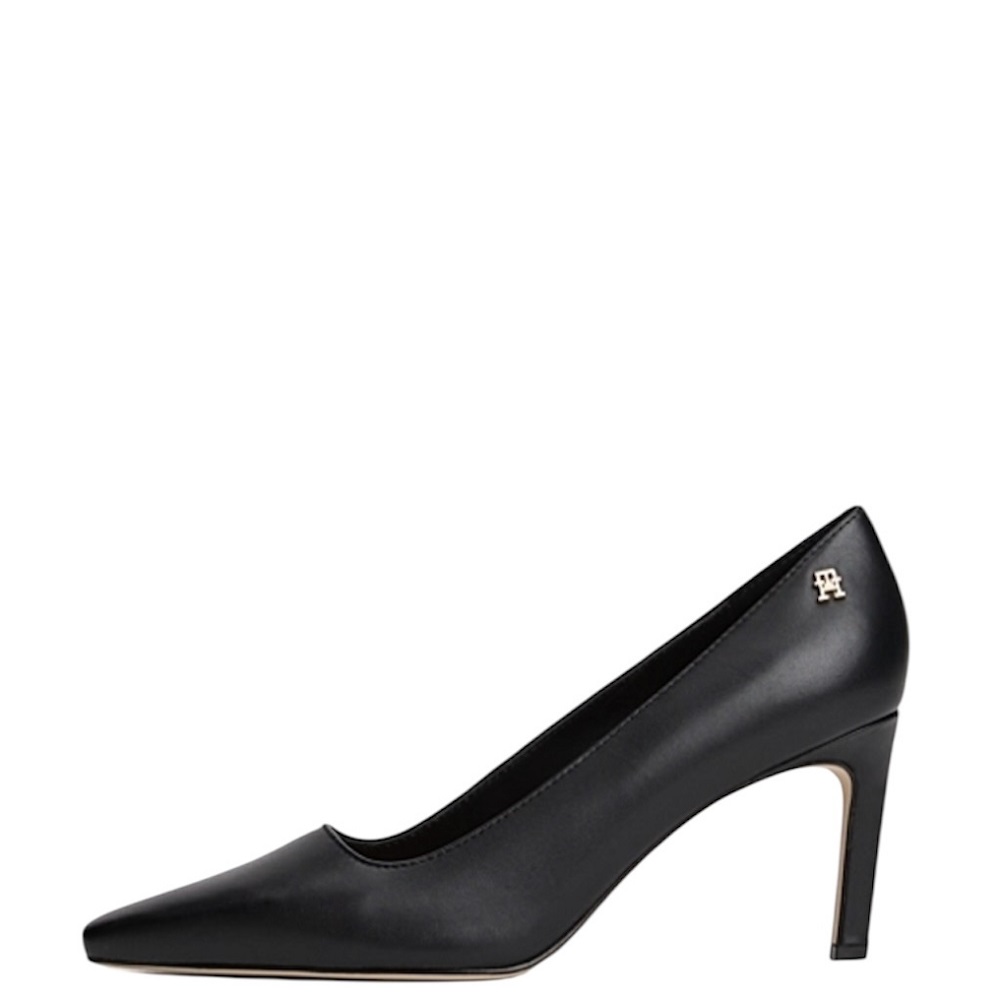 TOMMY HILFIGER</br>Γυναικείες Γόβες Μαύρο Leather Th Monogram Stilletto Heels FW0FW08993-BDS Tommy Hilfiger TOMMY HILFIGER</br>Γυναικείες Γόβες Μαύρο Leather Th Monogram Stilletto Heels FW0FW08993-BDS Tommy Hilfiger