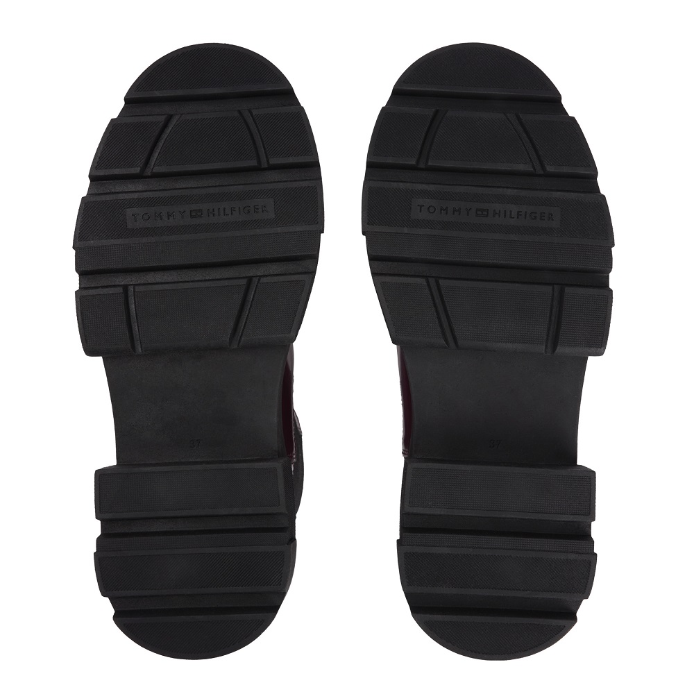 TOMMY HILFIGER</br>Tommy Hlfiger FW0FW09042-H04 Γυναικεία Μποτάκια Μπορντό Δέρμα Th Shiny Leather Chelsea TOMMY HILFIGER</br>Tommy Hlfiger FW0FW09042-H04 Γυναικεία Μποτάκια Μπορντό Δέρμα Th Shiny Leather Chelsea