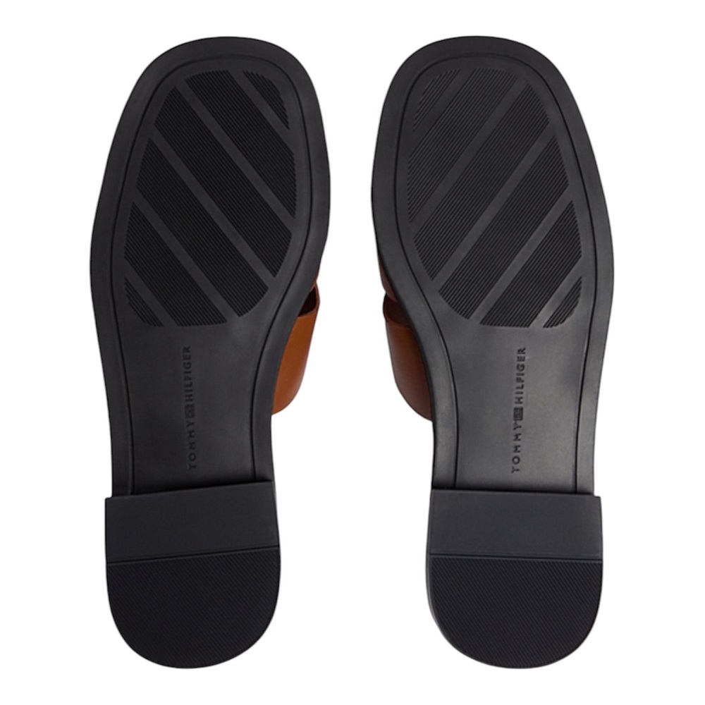 TOMMY HILFIGER</br>Tommy Hilfiger FW0FW09126-GP4 Γυναικεία Mules Coin Leather Sandal Ταμπά Δέρμα