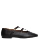 TOMMY HILFIGER</br>Γυναικείες Μπαλαρίνες Μαύρο Δέρμα Smooth Leather T-bar FW0FW09153-BDS Tommy Hilfiger