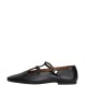 TOMMY HILFIGER</br>Γυναικείες Μπαλαρίνες Μαύρο Δέρμα Smooth Leather T-bar FW0FW09153-BDS Tommy Hilfiger