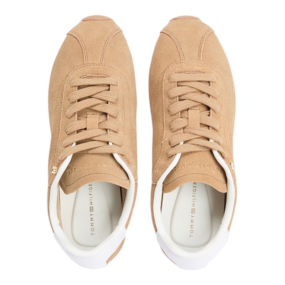 TOMMY HILFIGER</br>Tommy Hilfiger FW0FW09189-RBC Γυναικεία Sneakers Th Bella Low Runner Suede Μπεζ