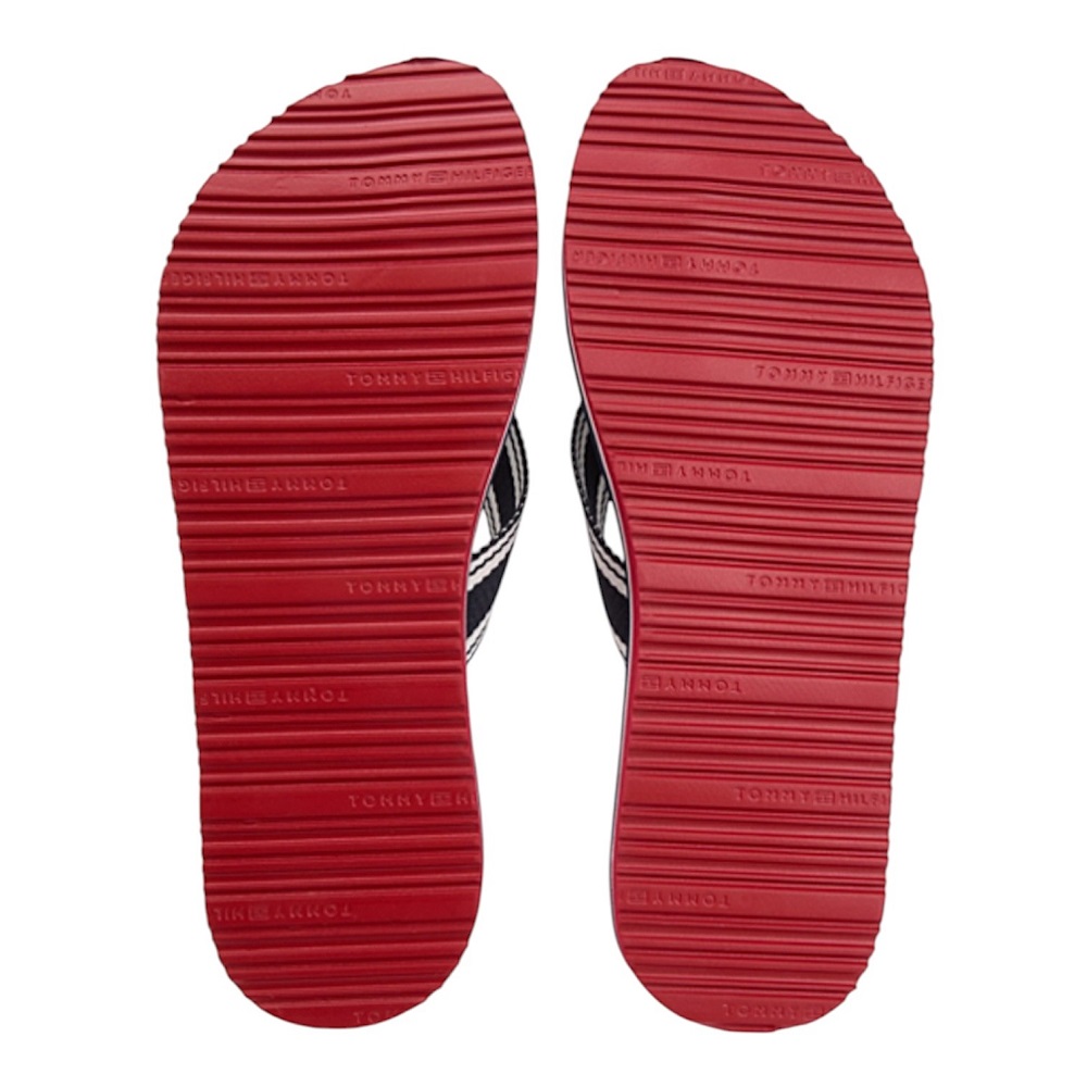 TOMMY HILFIGER</br>Tommy Hilfiger FW0FW09193-0GY Γυναικείες Σαγιονάρες Th Webbing Summer Sandal Μπλε/Λευκό/Κόκκινο