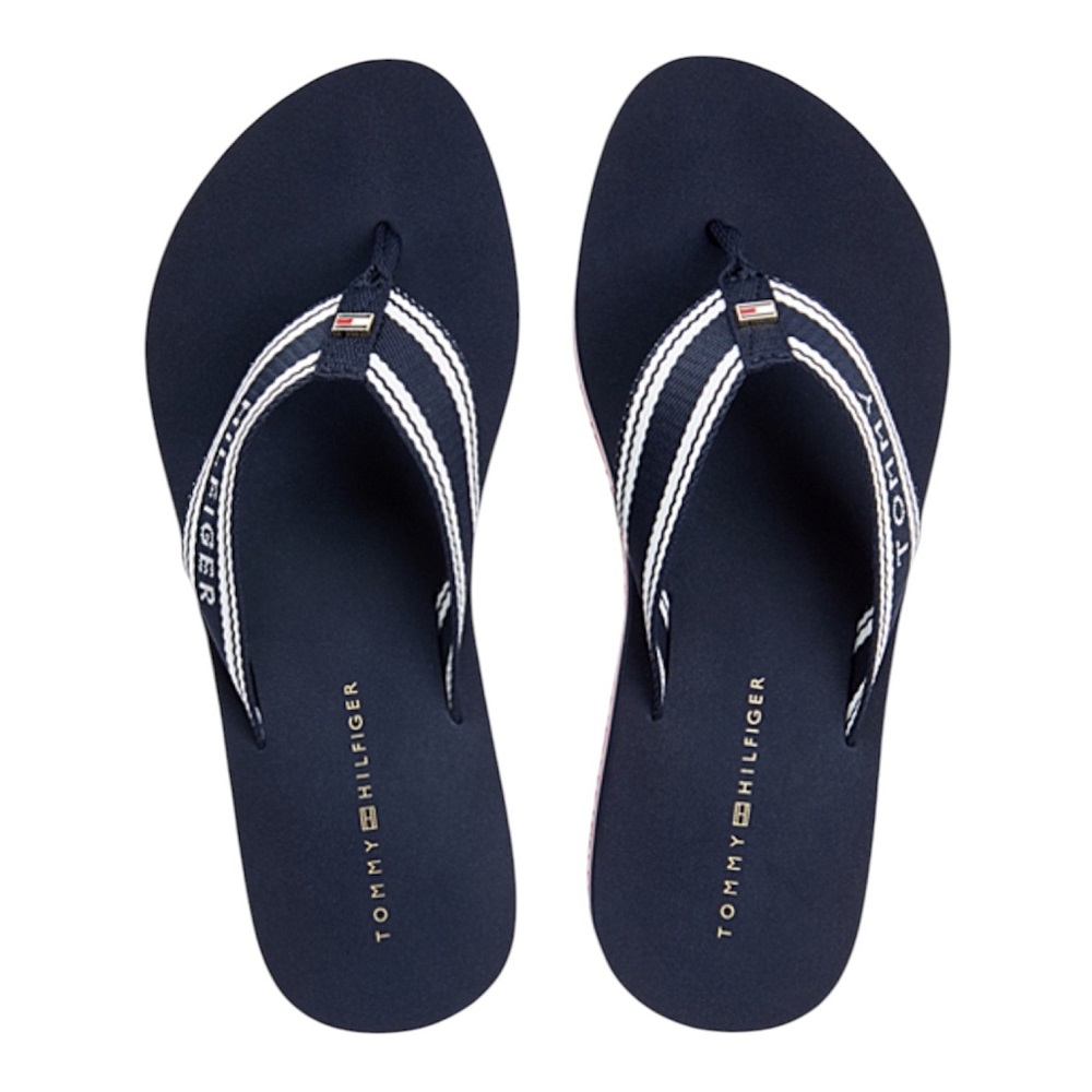 TOMMY HILFIGER</br>Tommy Hilfiger FW0FW09195-0GY Γυναικείες Σαγιονάρες Th Flag Print Summer Sandal Μπλε/Λευκό/Κόκκινο TOMMY HILFIGER</br>Tommy Hilfiger FW0FW09195-0GY Γυναικείες Σαγιονάρες Th Flag Print Summer Sandal Μπλε/Λευκό/Κόκκινο