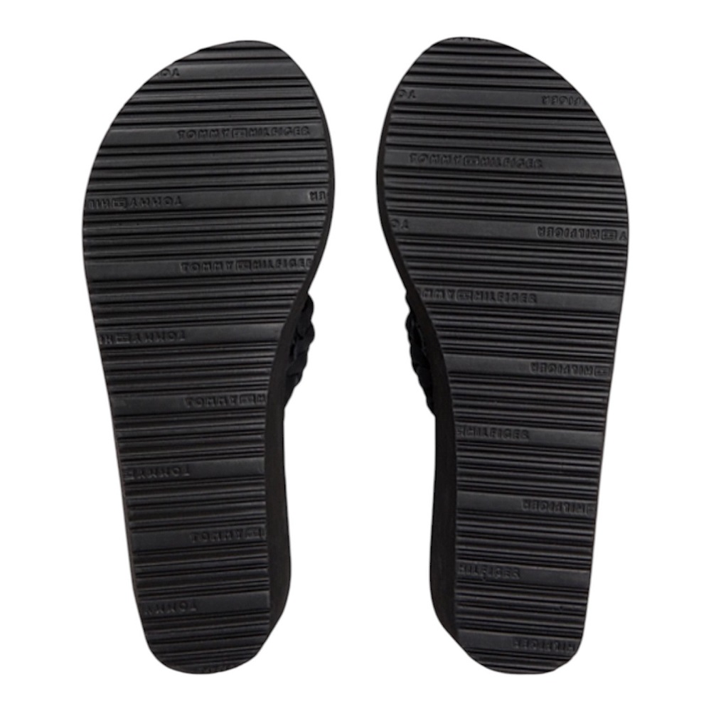 TOMMY HILFIGER</br>Tommy Hilfiger FW0FW09198-BDS Γυναικείες Σαγιονάρες Μαύρο Th Wedge Braided Summer Sandal TOMMY HILFIGER</br>Tommy Hilfiger FW0FW09198-BDS Γυναικείες Σαγιονάρες Μαύρο Th Wedge Braided Summer Sandal