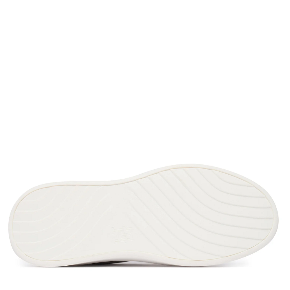 TOMMY HILFIGER</br>Tommy Hilfiger FW0FW09307-064 Γυναικεία Sneakers Εκρού/Μπλε Δέρμα Th Satin Platform