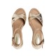 TOMMY HILFIGER</br>Tommy Hilfiger FW0FW09333-0HS Γυναικείες Πλατφόρμες Mid Wedge Espad X Cross Χρυσό Δέρμα