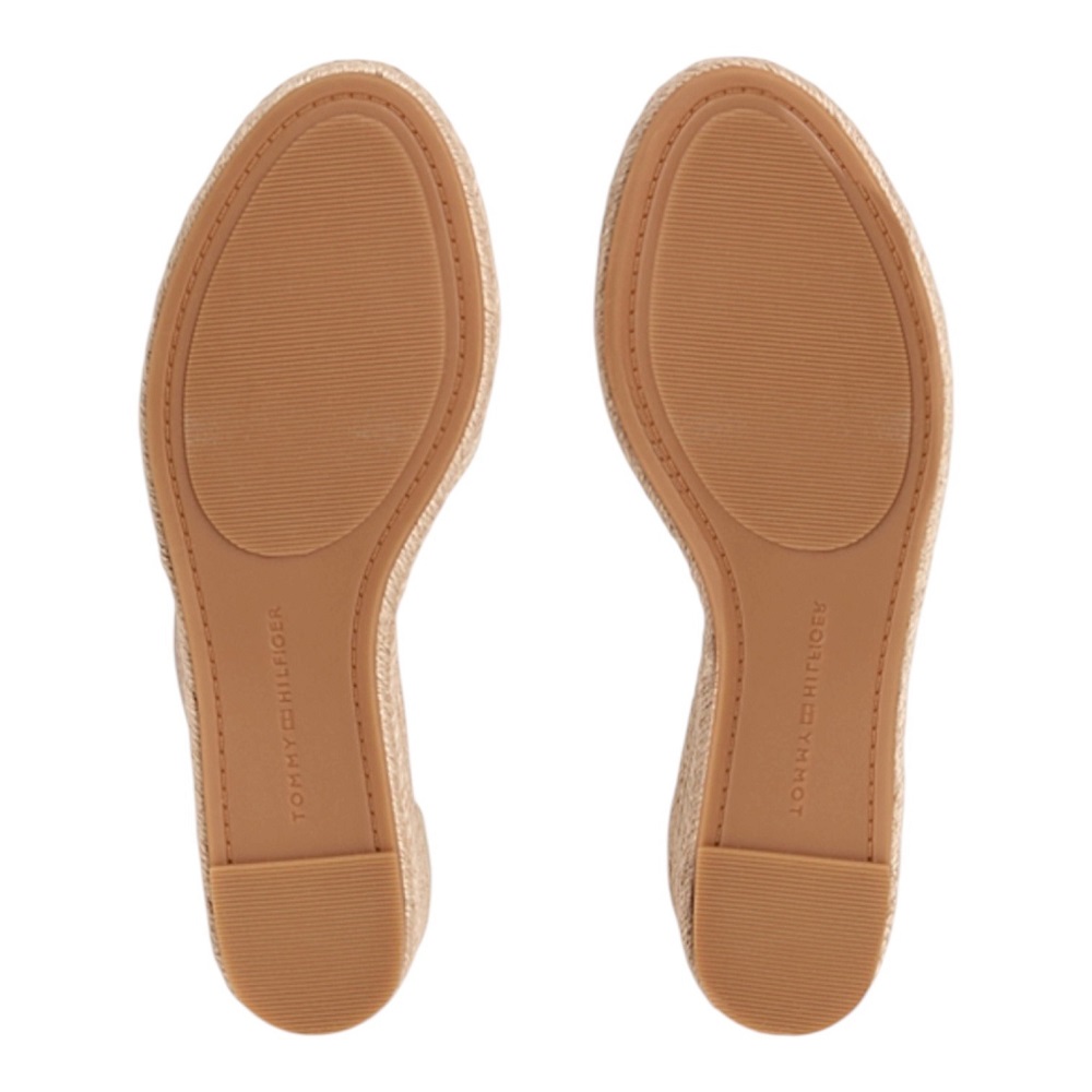 TOMMY HILFIGER</br>Tommy Hilfiger FW0FW09333-0HS Γυναικείες Πλατφόρμες Mid Wedge Espad X Cross Χρυσό Δέρμα