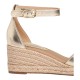 TOMMY HILFIGER</br>Tommy Hilfiger FW0FW09333-0HS Γυναικείες Πλατφόρμες Mid Wedge Espad X Cross Χρυσό Δέρμα