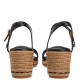 TOMMY HILFIGER</br>Tommy Hilfiger FW0FW09340-BDS Γυναικείες Πλατφόρμες Mid Wedge Espad Μαύρο Δέρμα