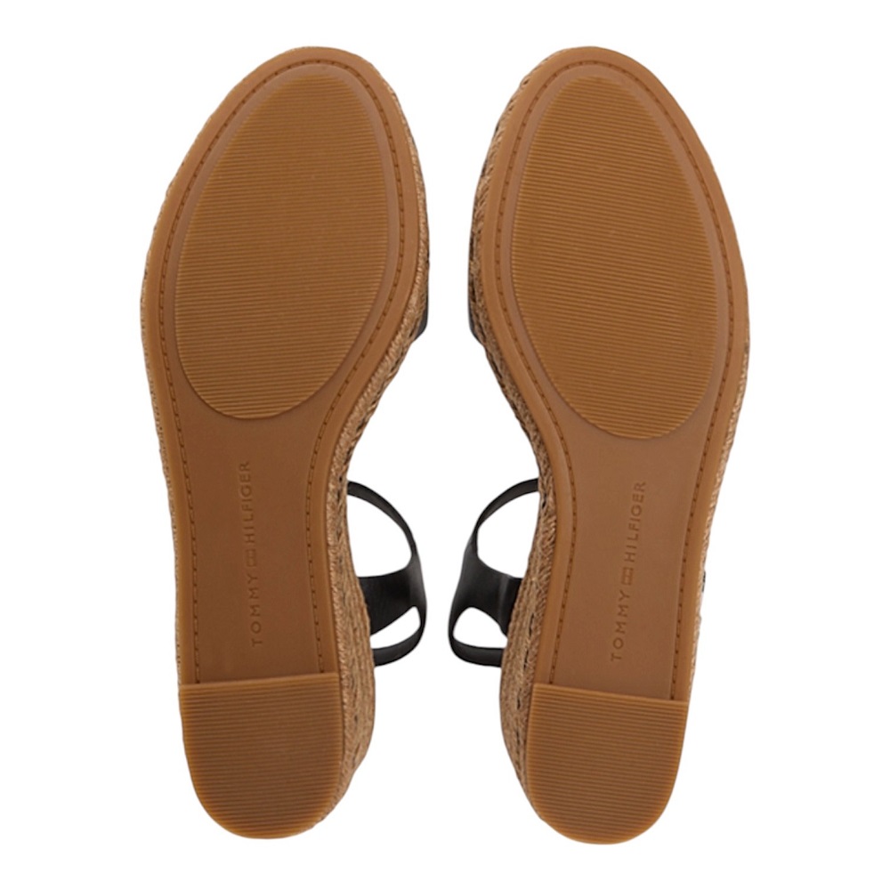 TOMMY HILFIGER</br>Tommy Hilfiger FW0FW09340-BDS Γυναικείες Πλατφόρμες Mid Wedge Espad Μαύρο Δέρμα