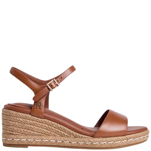 Tommy Hilfiger FW0FW09340-GP4 Γυναικείες Πλατφόρμες Mid Wedge Espad Ταμπά Δέρμα