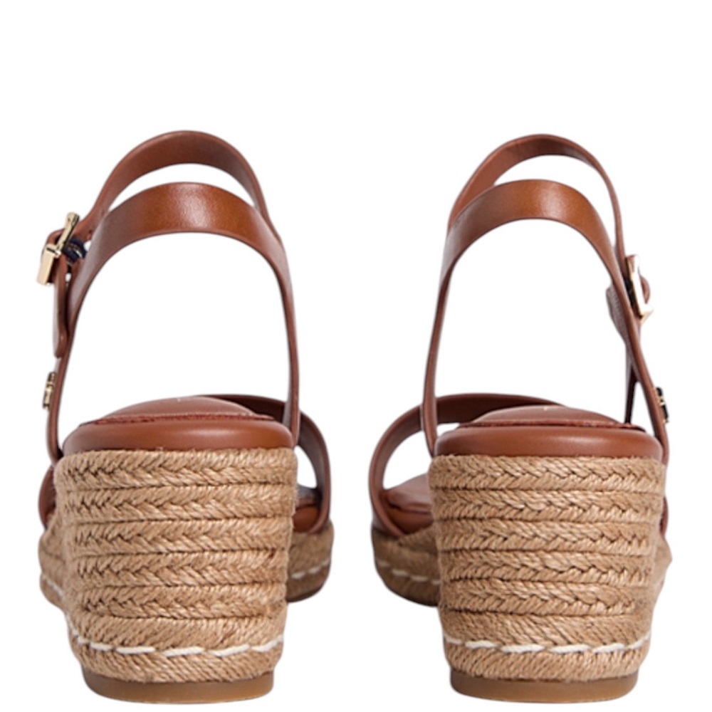 TOMMY HILFIGER</br>Tommy Hilfiger FW0FW09340-GP4 Γυναικείες Πλατφόρμες Mid Wedge Espad Ταμπά Δέρμα