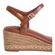 TOMMY HILFIGER</br>Tommy Hilfiger FW0FW09340-GP4 Γυναικείες Πλατφόρμες Mid Wedge Espad Ταμπά Δέρμα