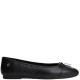 TOMMY HILFIGER</br>Tommy Hilfiger FW0FW09468-BDS Γυναικείες Μπαλαρίνες Th Monogram Μαύρο Δέρμα