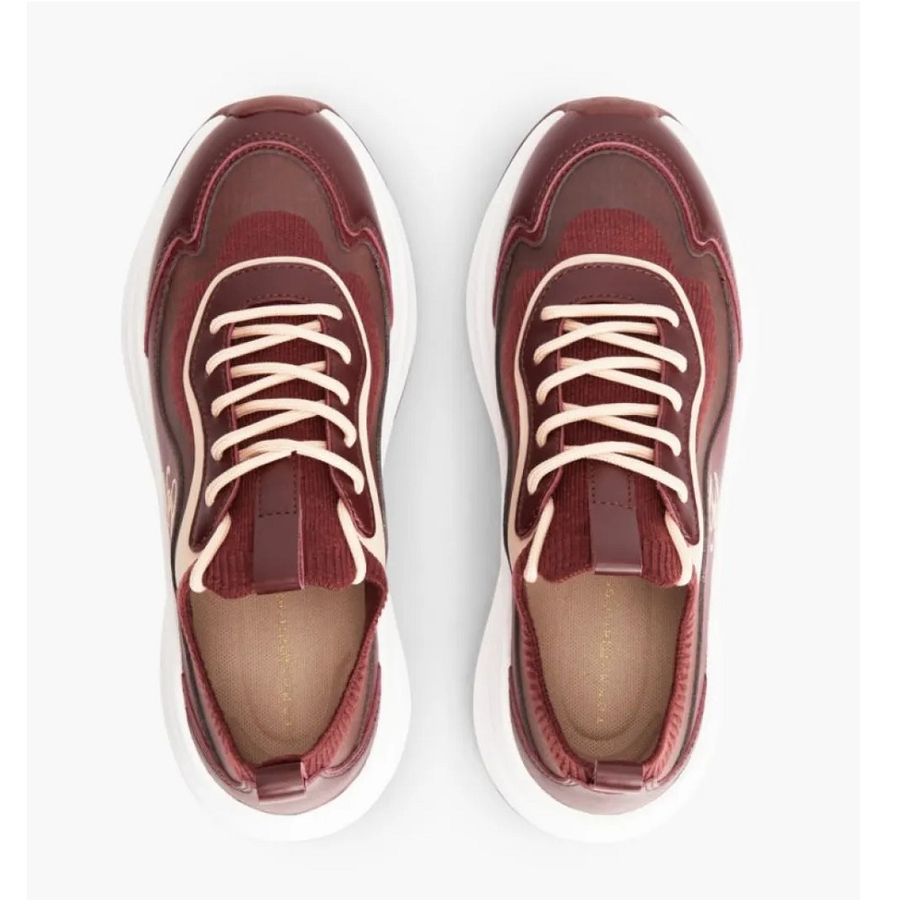 TOMMY HILFIGER</br>Tommy Hilfiger Knit Mixed Texture Sneakers FW0FW09484-XUT Γυναικεία Sneakers Μπορντό TOMMY HILFIGER</br>Tommy Hilfiger Knit Mixed Texture Sneakers FW0FW09484-XUT Γυναικεία Sneakers Μπορντό