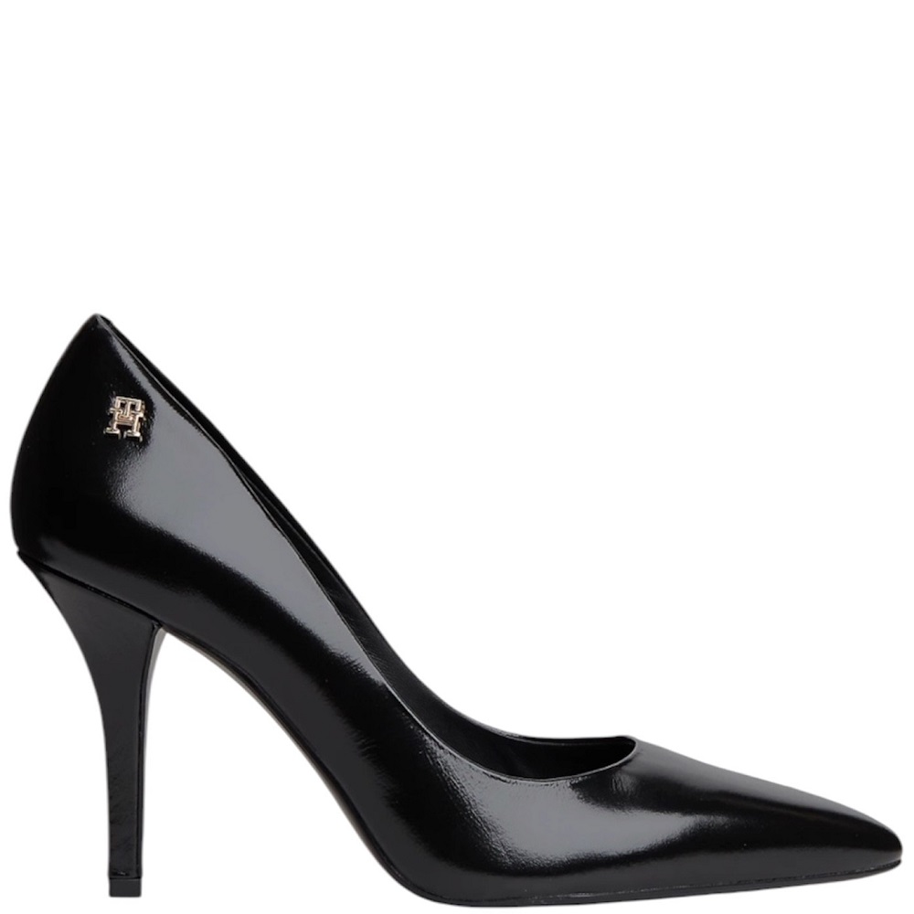 TOMMY HILFIGER</br>Tommy Hilfiger Leather Th Monogram High Heels FW0FW09527-BDS Γυναικείες Γόβες Μαύρο Δέρμα TOMMY HILFIGER</br>Tommy Hilfiger Leather Th Monogram High Heels FW0FW09527-BDS Γυναικείες Γόβες Μαύρο Δέρμα