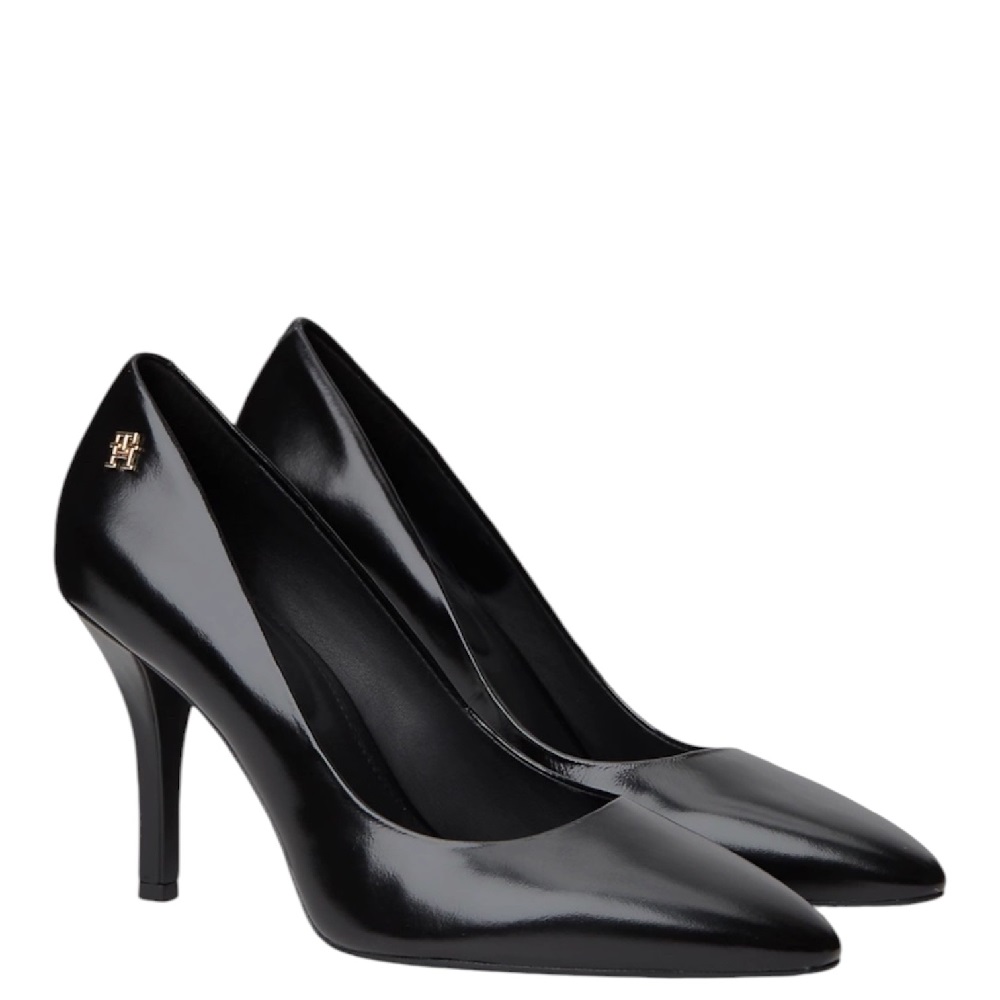TOMMY HILFIGER</br>Tommy Hilfiger Leather Th Monogram High Heels FW0FW09527-BDS Γυναικείες Γόβες Μαύρο Δέρμα TOMMY HILFIGER</br>Tommy Hilfiger Leather Th Monogram High Heels FW0FW09527-BDS Γυναικείες Γόβες Μαύρο Δέρμα