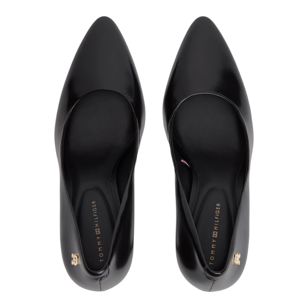 TOMMY HILFIGER</br>Tommy Hilfiger Leather Th Monogram High Heels FW0FW09527-BDS Γυναικείες Γόβες Μαύρο Δέρμα TOMMY HILFIGER</br>Tommy Hilfiger Leather Th Monogram High Heels FW0FW09527-BDS Γυναικείες Γόβες Μαύρο Δέρμα
