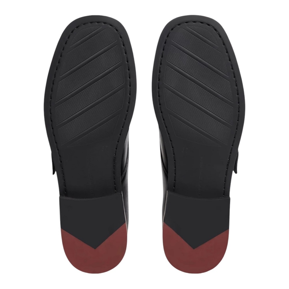 TOMMY HILFIGER</br>Tommy Hilfiger New York Label Leather Buckle Moc Toe Loafers FW0FW09536-BDS Γυναικεία Μοκασίνια Μαύρο Δέρμα TOMMY HILFIGER</br>Tommy Hilfiger New York Label Leather Buckle Moc Toe Loafers FW0FW09536-BDS Γυναικεία Μοκασίνια Μαύρο Δέρμα