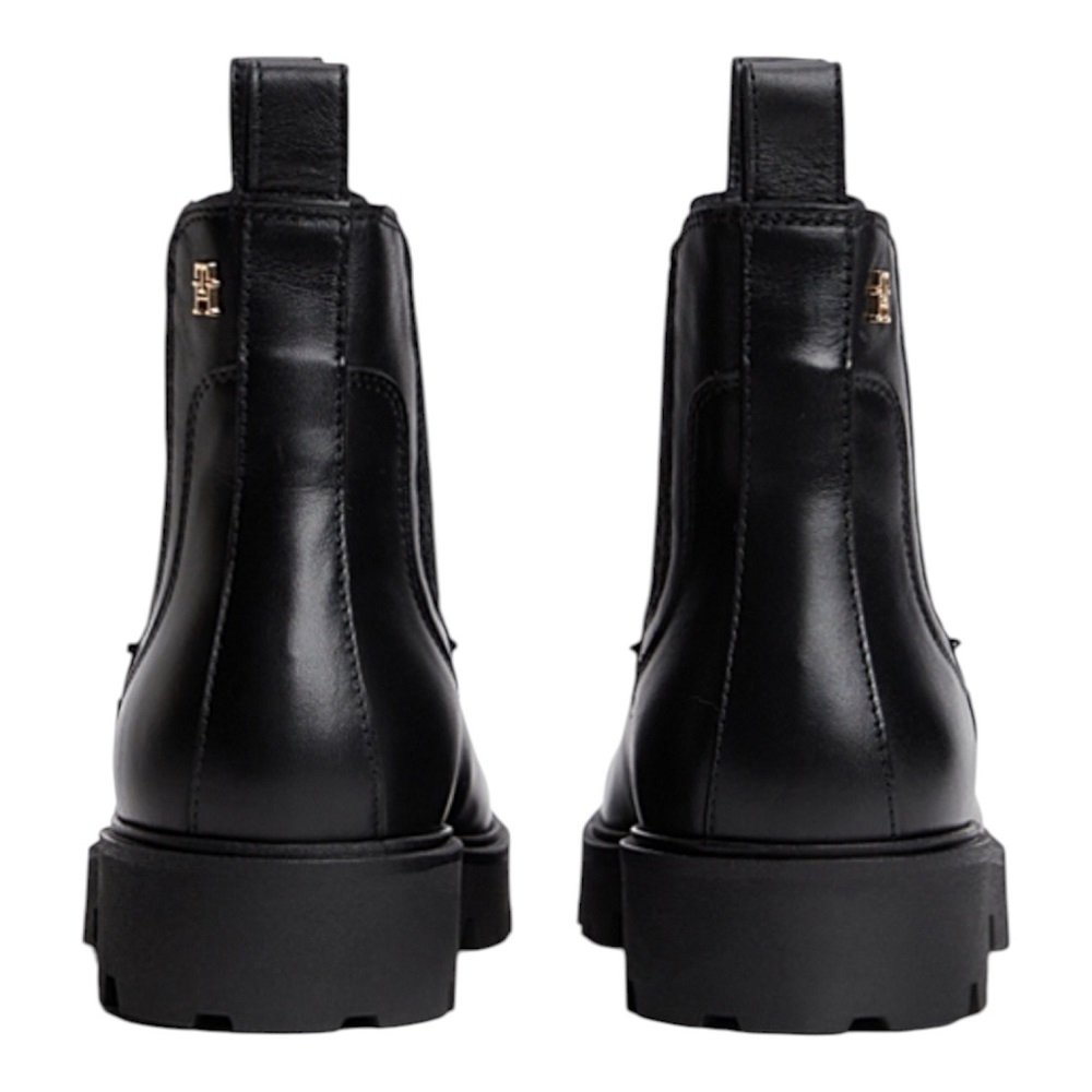 TOMMY HILFIGER</br>Tommy Hilfiger Leather Th Monogram Panel Chelsea Boots FW0FW09562-BDS Γυναικεία Μποτάκια Μαύρο Δέρμα TOMMY HILFIGER</br>Tommy Hilfiger Leather Th Monogram Panel Chelsea Boots FW0FW09562-BDS Γυναικεία Μποτάκια Μαύρο Δέρμα