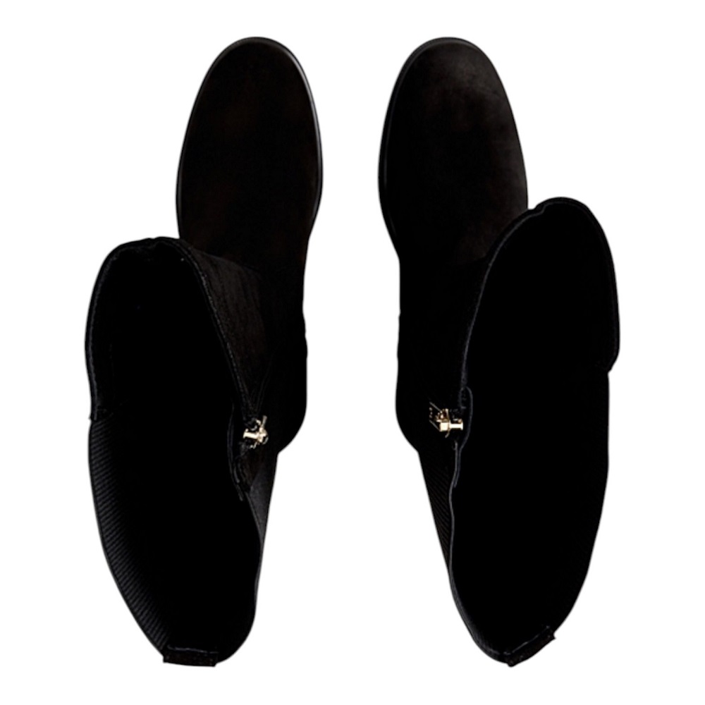 TOMMY HILFIGER</br>Tommy Hilfiger Enamel Flag Suede High Chelsea FW0FW09574-BDS Γυναικείες Μπότες Μαύρο Suede TOMMY HILFIGER</br>Tommy Hilfiger Enamel Flag Suede High Chelsea FW0FW09574-BDS Γυναικείες Μπότες Μαύρο Suede