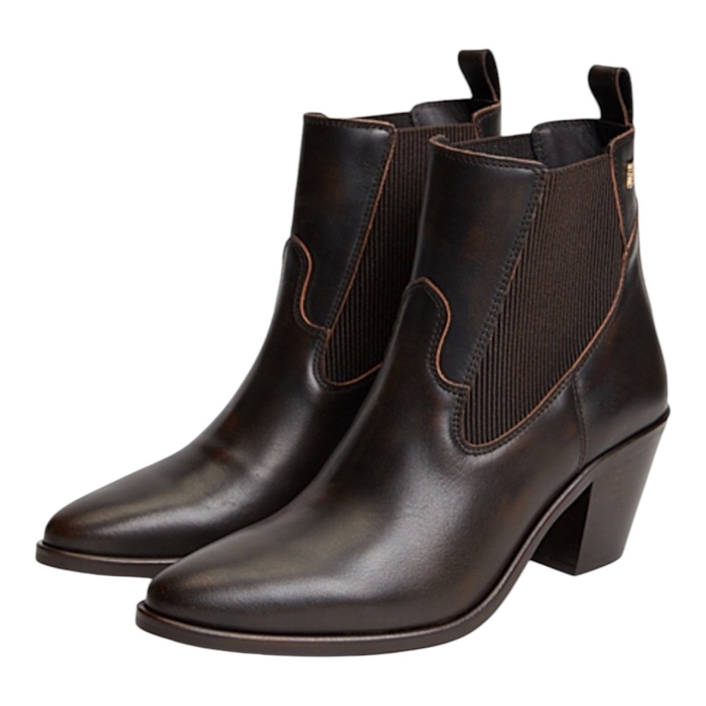 TOMMY HILFIGER</br>Tommy Hilfiger Leather Western Chelsea Boot FW0FW09582-0HG Γυναικεία Μποτάκια Καφέ Δέρμα TOMMY HILFIGER</br>Tommy Hilfiger Leather Western Chelsea Boot FW0FW09582-0HG Γυναικεία Μποτάκια Καφέ Δέρμα