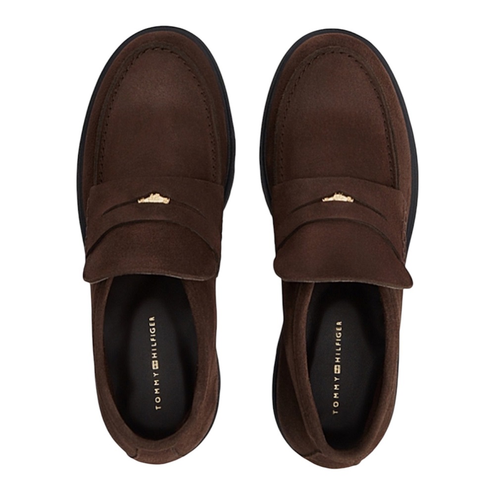 TOMMY HILFIGER</br>Tommy Hilfiger Th Monogram Suede Penny Loafer Boots FW0FW09680-GUG Γυναικεία Μποτάκια Καφέ Suede TOMMY HILFIGER</br>Tommy Hilfiger Th Monogram Suede Penny Loafer Boots FW0FW09680-GUG Γυναικεία Μποτάκια Καφέ Suede
