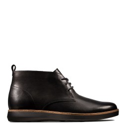 Ανδρικά Μποτάκια Μαύρο Δέρμα FAIRFORD MID Clarks