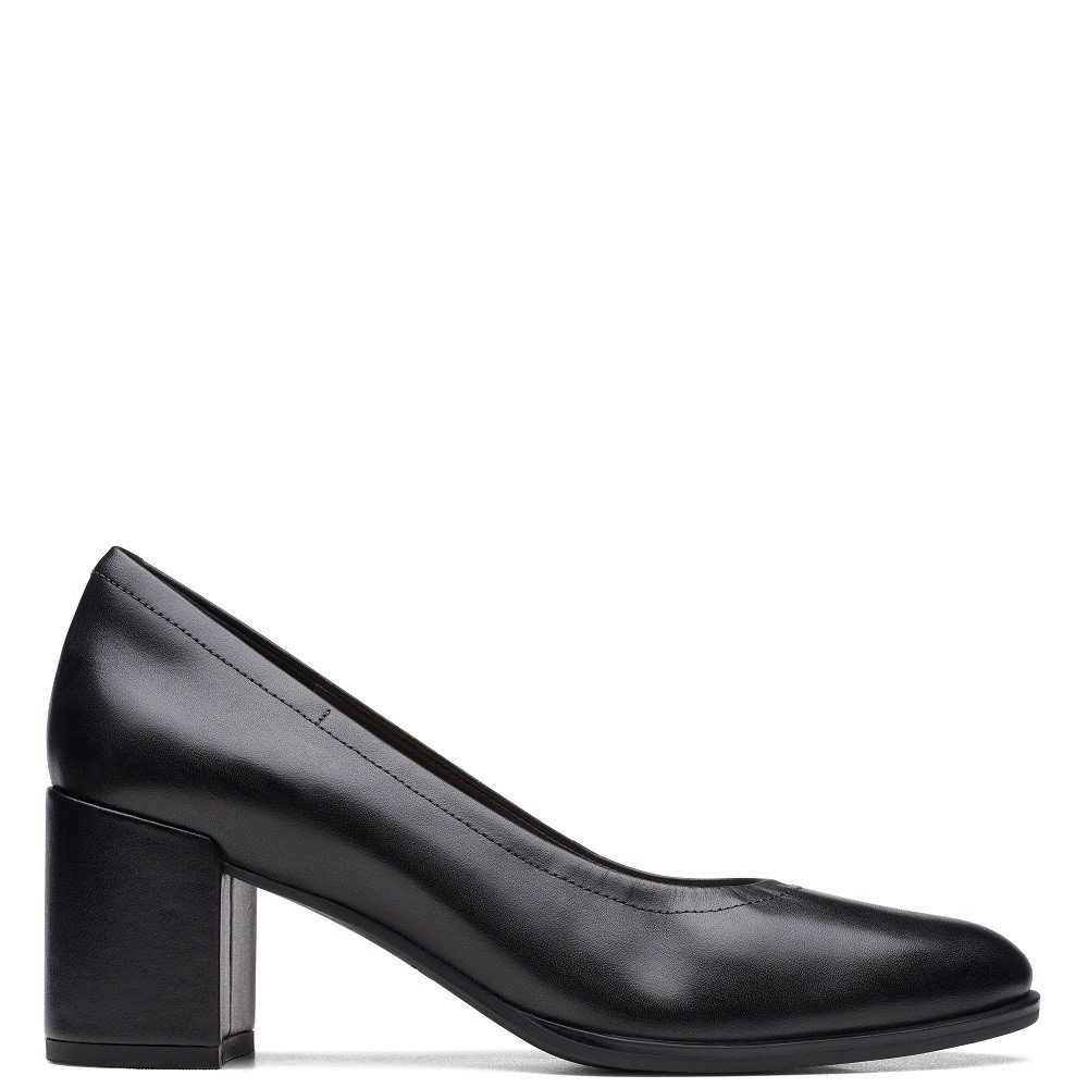 CLARKS</br>Γυναικείες Γόβες Μαύρο Δέρμα FREVA55 COURT Clarks CLARKS</br>Γυναικείες Γόβες Μαύρο Δέρμα FREVA55 COURT Clarks