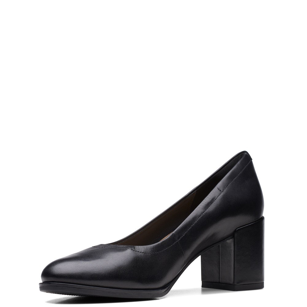 CLARKS</br>Γυναικείες Γόβες Μαύρο Δέρμα FREVA55 COURT Clarks CLARKS</br>Γυναικείες Γόβες Μαύρο Δέρμα FREVA55 COURT Clarks