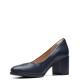CLARKS</br>Γυναικείες Γόβες Μπλε Δέρμα FREVA55 COURT CLARKS</br>Γυναικείες Γόβες Μπλε Δέρμα FREVA55 COURT